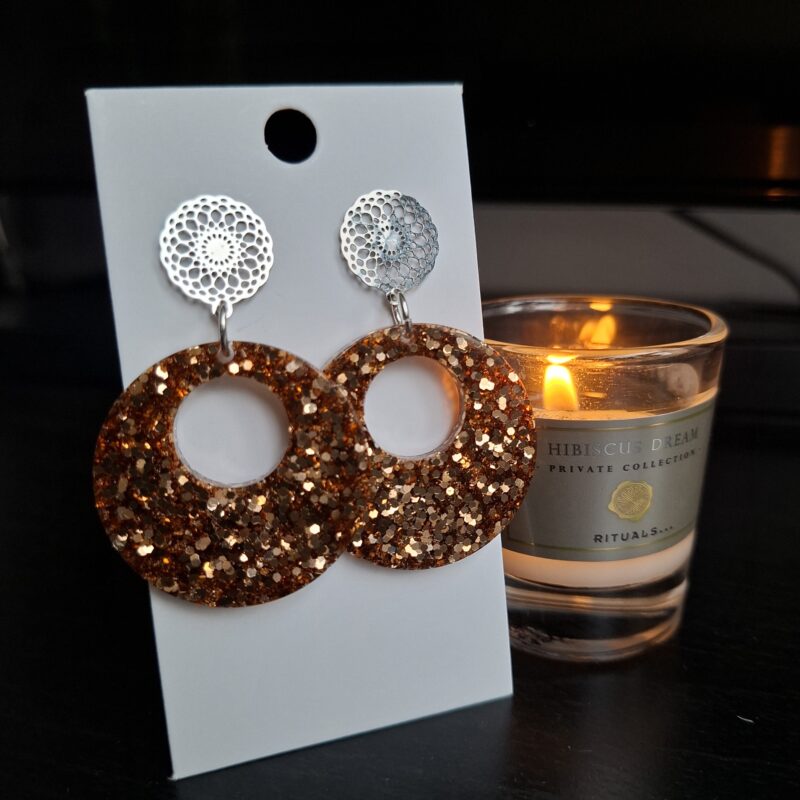 Champagne/goud glitter