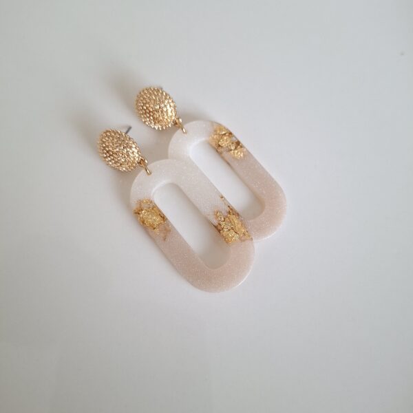 Handmade || Champagnekleur & Parelwit || Langwerpig